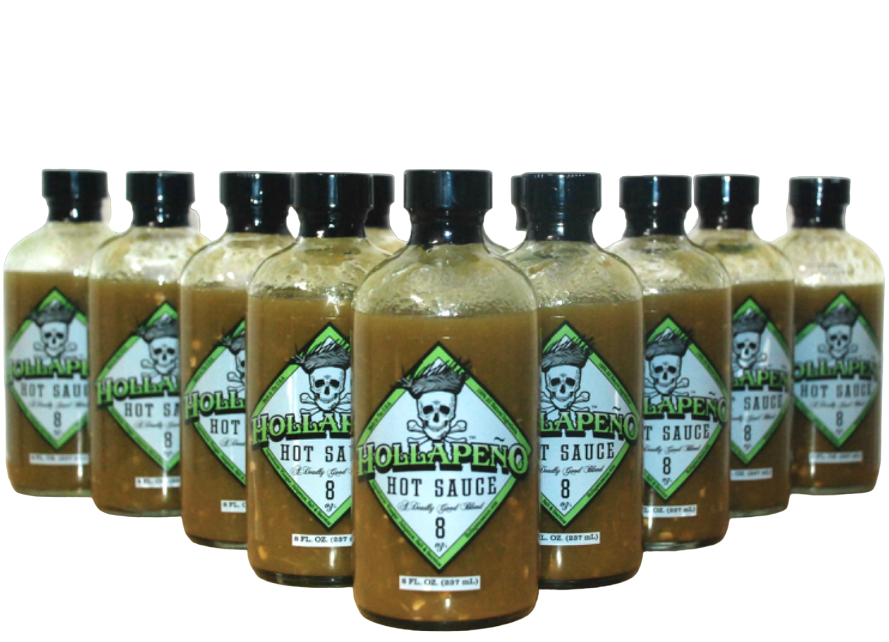 12 Pack Hollapeno Hot Sauce-8oz bottles