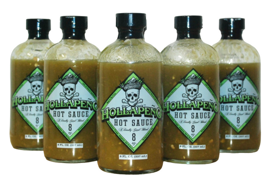 6 Pack Hollapeno Hot Sauce-8oz bottles
